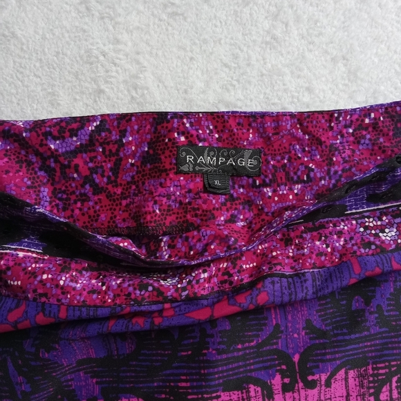 Rampage Purple & Pink One Shoulder Batwing Sleeve Top size XL - Picture 5 of 10